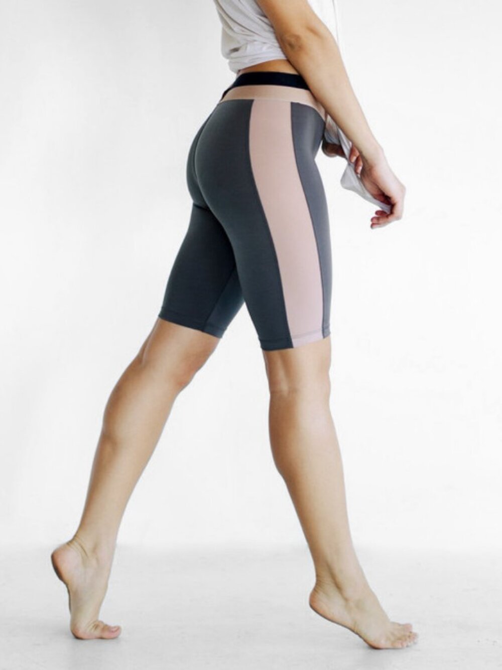 NWT Olympia Women's Pax Short Iron/Nude Size S
